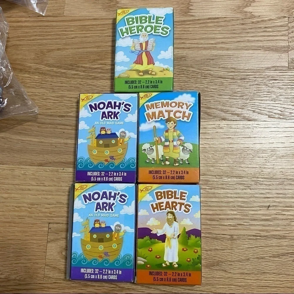 Bible Stories Mini Card Games NEW Easter Basket Stuffer Kids Toy